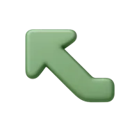 Up Left Arrow 3D icon