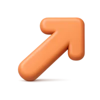 Up Right Arrow 3D icon