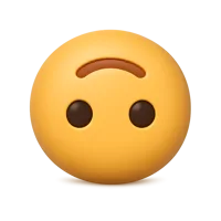 Upside-Down Face 3D icon