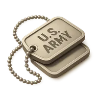 US Army Dog Tags 3D icon