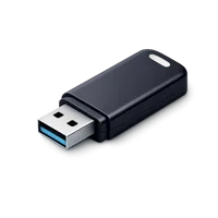 Blue USB Flash Drive 3D icon