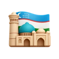 Uzbekistan 3D icon