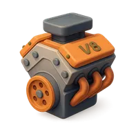 V8 Engine 3D icon