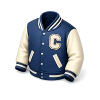 Blue Varsity jacket 3D icon