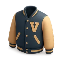 Varsity jacket 3D icon