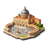 Orange Vatican City 3D icon
