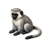 Vervet Monkey 3D icon