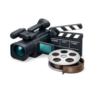 Blue Video Production 3D icon