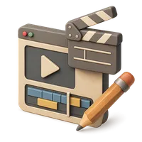 Video Editing 3D icon