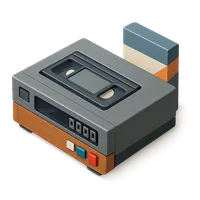 Video tape recorder 3D icon