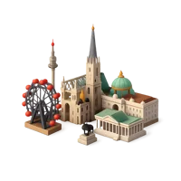 Vienna Austria 3D icon