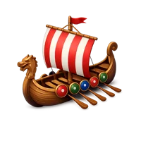 Viking Longboat 3D icon