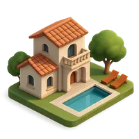 Villa 3D icon