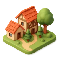 Village 3D icon