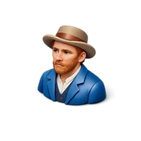 Vincent van Gogh 3D icon