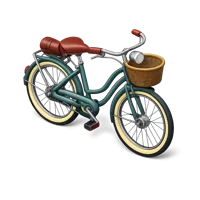 Red Vintage Bicycle 3D icon