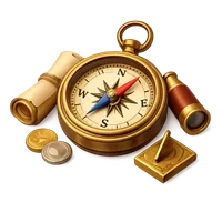 Vintage Compass 3D icon