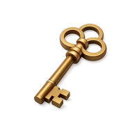 Vintage Key 3D icon