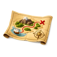 Vintage Map 3D icon