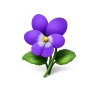 Violet Flower 3D icon