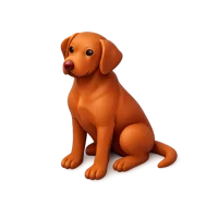 Orange Vizsla 3D icon