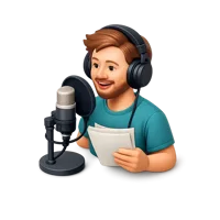 Teal Voice Actor 3D icon