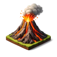 Brown Volcano 3D icon