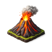 Orange Volcano 3D icon