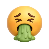Vomiting Face 3D icon