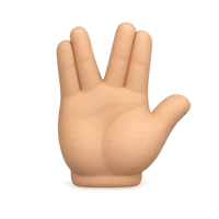 Vulcan Salute 3D icon