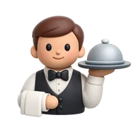 Waiter 3D icon