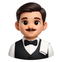 Waiter Avatar 3D icon