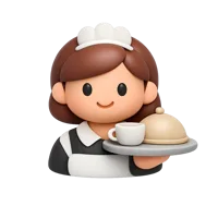 Waitress 3D icon