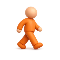 Walking Person 3D icon