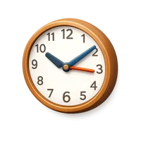 Orange Wall Clock 3D icon