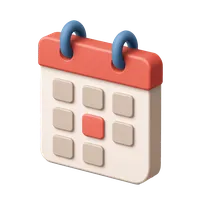 Wall Calendar 3D icon