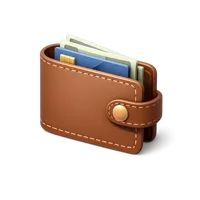 Brown Wallet 3D icon