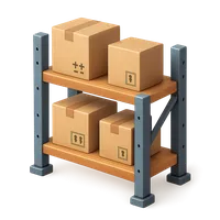 Warehouse Shelf 3D icon