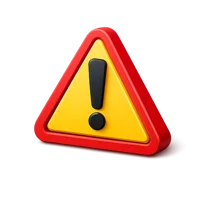 Red Warning Sign 3D icon