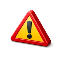Red Warning Triangle 3D icon
