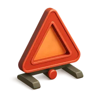 Warning Triangle 3D icon