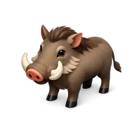 Brown Warthog 3D icon