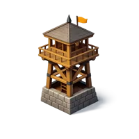 Brown Watchtower 3D icon