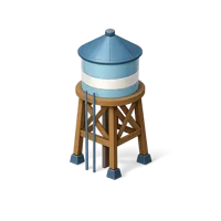 Brown Water Tower 3D icon