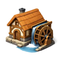Brown Watermill 3D icon