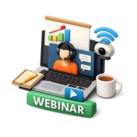 Blue Webinar 3D icon