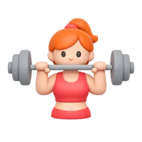 Weightlifting Woman 3D icon