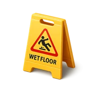 Wet Floor Sign 3D icon