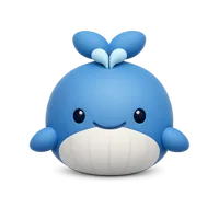 Whale 3D icon