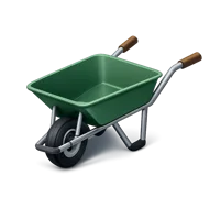Green Wheelbarrow 3D icon
